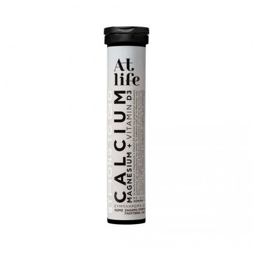 AtLife Strong to Go Calcium, Magnesium & Vitamin D3, 20 Αναβράζοντα Δισκία